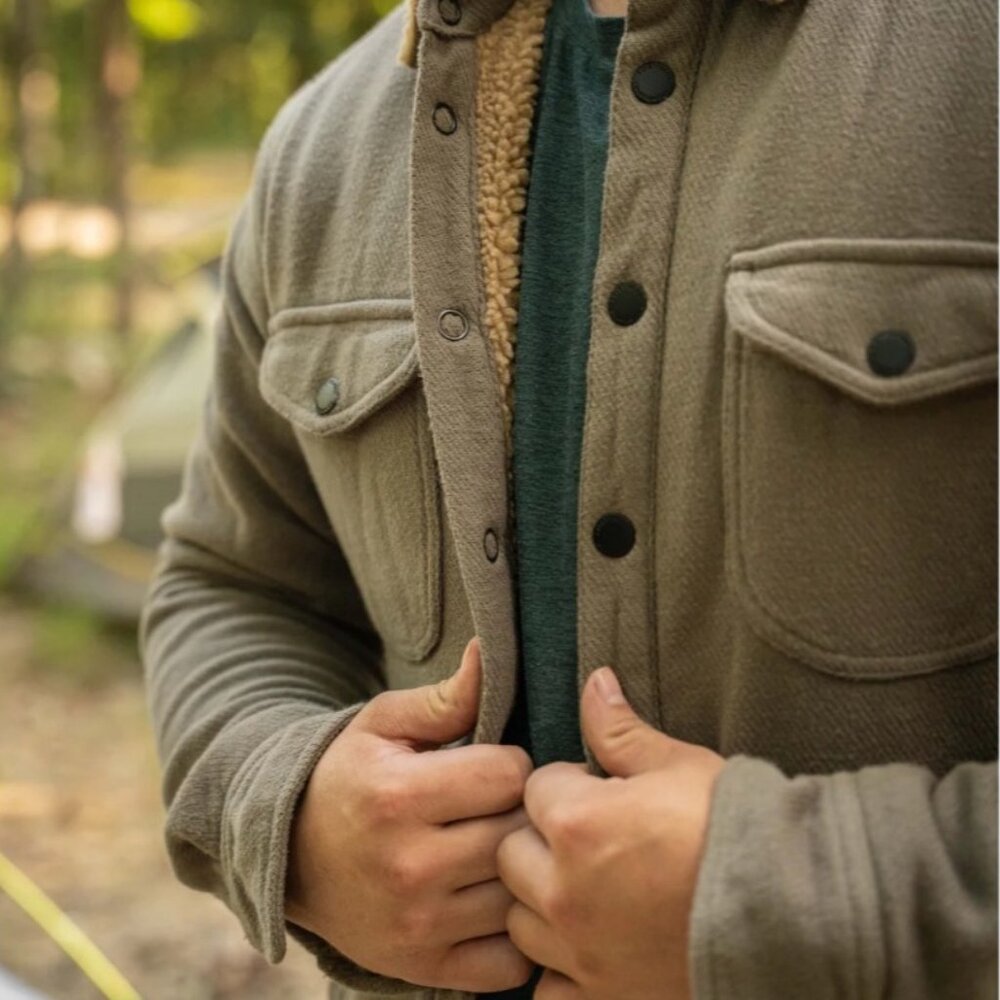 Fayettechill Local Dave 2.0 Jacket M Organic Cotton Sherpa lining shacket